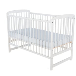 BabyNeeds - Patut din lemn Ola 120x60 cm Alb