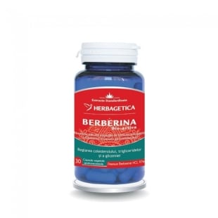 Berberina bio-activa, 30 capsule, Herbagetica