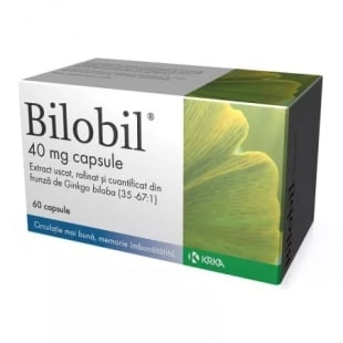 Bilobil, 40 mg, 60 capsule, KRKA