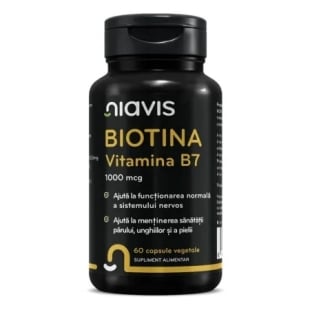 Biotina Vitamina B7 1000 mcg, 60 capsule, Niavis