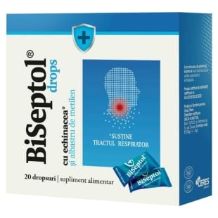 Biseptol dropsuri cu albastru de metilen si echinacea, 20 bucati, Dacia Plant