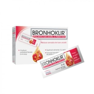 Bronhoklir - Tuse uscata sirop 5ml 15plicuri