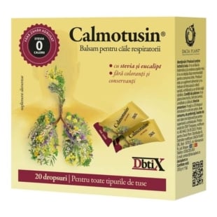 Calmotusin DbtiX Dropsuri cu stevia, 20 bucati, Dacia Plant