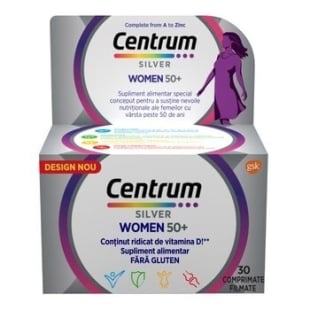 Centrum Silver 50+ pentru femei, 30 comprimate, GSK (Haleon)