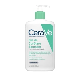 Gel de curatare spumant piele normal-mixta, 473ml, Cerave
