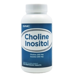 Colina 250 mg si Inozitol 250 mg, 100 tablete, GNC