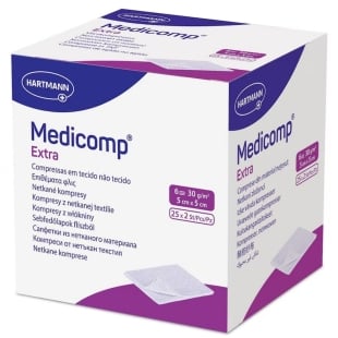 Comprese extra absorbante Medicomp Extra, 5 cm x 5 cm, 25 bucati, Hartmann