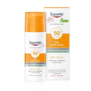 Gel crema de fata SPF 50+ Sun Protection Oil Control, 50 ml, Eucerin