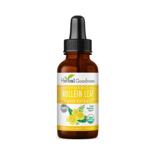 Extract lichid organic din frunze de lumanarica Herbal Goodness, 30 ml, GNC