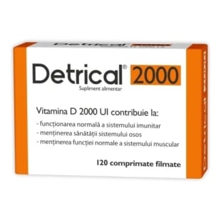 Detrical Vitamina D 2000 UI, 120 comprimate, Zdrovit