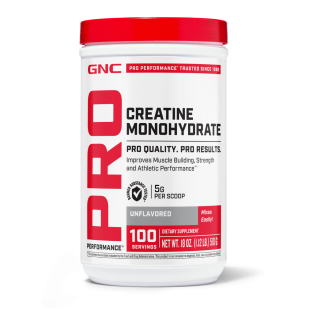 Creatina monohidrata fara aroma pentru sustinerea musculaturii si a functiei cognitive Pro Performance, 510 g, GNC
