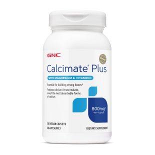 Calcimate Plus calciu 800 mg cu magneziu si vitamina D, 120 tablete, GNC