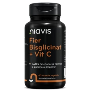 Fier Bisglicinat + Vitamina C, 60 capsule, Niavis