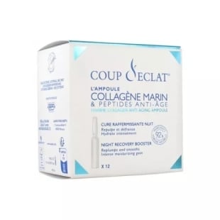 Fiole cu colagen marin si peptide anti-age Coup D'Eclat, 12 fiole, Asepta
