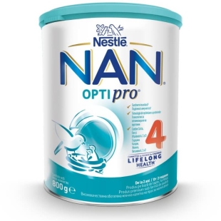 Lapte praf fortifiat Nan 4 Optipro, 2 ani+, 800 g, Nestle