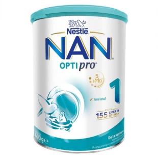 Lapte praf de inceput pentru bebelusi Nan 1 Optipro HMO, +0 luni, 400 g, Nestle