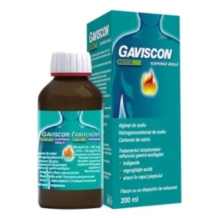 Gaviscon Mentol suspensie orala, 200 ml, Reckitt Benckiser