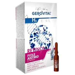 Fiole antirid cu retinol H3 Retinol, 10 fiole x 2 ml, Gerovital