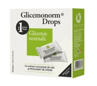 Glicemonorm Drops, 20 dropsuri, Dacia Plant