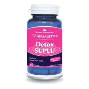 Detox suplu, 60 capsule, Herbagetica