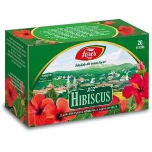 Ceai hibiscus U102, 20 plicuri, Fares