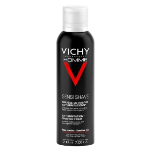 Homme spuma pentru barbierit cu tripla protectie fara sapun, 200ml, Vichy