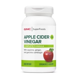 Otet din cidru de mere, detox, apetit si slabire SuperFoods, 120 tablete, GNC