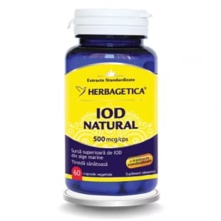 Iod Natural, 500 mcg, 60 capsule, Herbagetica
