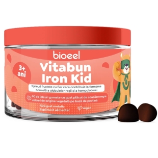 Jeleuri fructate cu fier Vitabun Iron Kid, 90 jeleuri, Bioeel