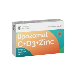 C+D3+Zinc lipozomal, 30 capsule, Remedia
