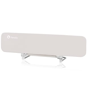Bariera de protectie pentru pat, Lionelo, Lora XL, Pliabila, Sistem de blocare StandSafe, Geanta de transport inclusa, 150x46 cm, Conform cu BS 7972:2001+A1:2009, Bej