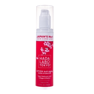 Lotiune anti-imbatranire super hidratanta cu super acid hialuronic, colagen si retinol, 150 ml, Hada Labo Tokyo