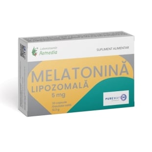 Melatonina lipozomala 5 mg , 30 capsule, Remedia