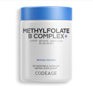 Forma bioactiva B complex pentru energie, metabolism si sanatate celulara CodeAge, 120 capsule, GNC