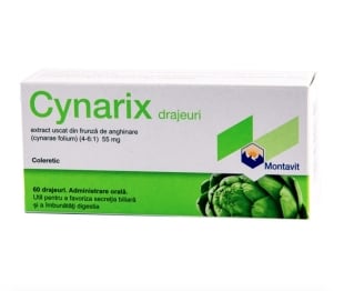 Cynarix, 55 mg, 60 drajeuri, Montavit