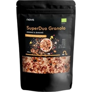 SuperDuo Granola cu ananas si banane, 250 g, Niavis
