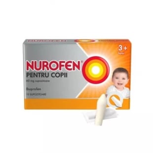 Nurofen pentru copii 3 luni+, 60 mg, 10 supozitoare, Reckitt Benckiser