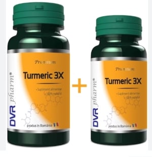 Pachet Turmeric 3X, 60 + 30 capsule, DVR Pharm