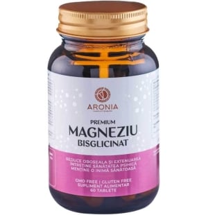 Magneziu Bisglicinat Premium, 60 tablete, Aronia Charlottenburg
