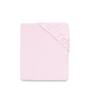 Qmini - Cearceaf cu elastic pentru patut leagan sau patut co-sleeper, Dimensiune 90x40 cm, Din bumbac jersey, Material certificat Oeko Tex Standard 100, Pink