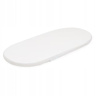 Saltea landou, New Baby, Standard, Husa detasabila si lavabila, Din spuma poliuretanica, 75x35x3.5 cm, 0 luni+, Alb