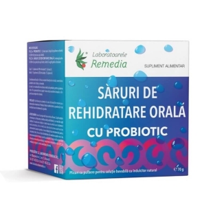 Saruri de rehidratare orala cu probiotic pulbere, 20 plicuri, Remedia