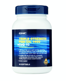 GNC - Triple Strength Fish Oil 1400 + Coenzima Q-10 60cps