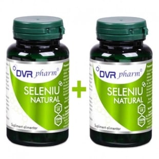 Seleniu natural, pachet 60 + 60 capsule, DVR Pharm