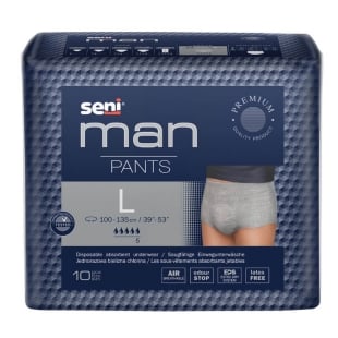 Chiloti pentru incontinenta urinara barbati Man Pants, L, 10 bucati, Seni