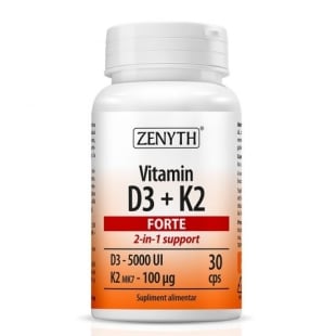 Vitamin D3 +K2 Forte, 30caps, Zenyth