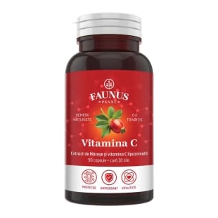 Vitamina C lipozomala cu extract de macese, 90 capsule, Faunus Plant