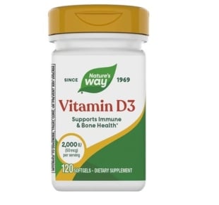 Vitamina D3 2000 UI Nature's Way, 120 capsule, Secom