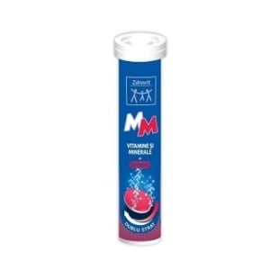 Vitamine si minerale + Ginseng, 24 comprimate efervescente, Zdrovit