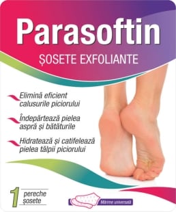Sosete exfoliante Parasoftin, 1 pereche, Zdrovit